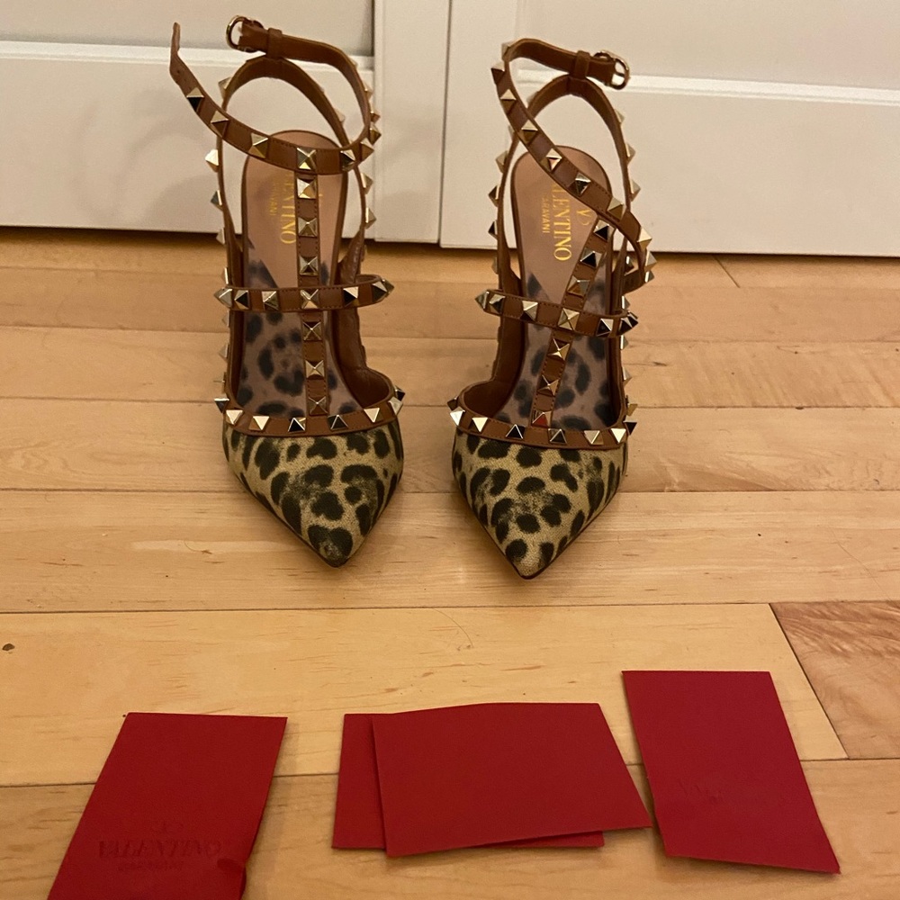 Valentino Rockstud Leopard Cage Sling